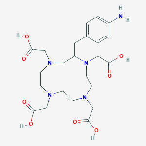 molecular formula C23H35N5O8 B172404 2-(4-Aminobenzyl)-1,4,7,10-tetraazacyclododecane-1,4,7,10-tetraacetic acid CAS No. 181065-46-3