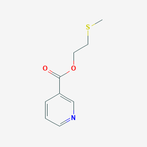 molecular formula C9H11NO2S B017242 Nicotinic acid, 2-(methylthio)ethyl ester CAS No. 101952-67-4