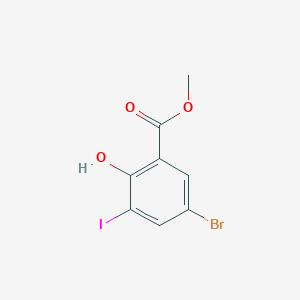 molecular formula C8H6BrIO3 B172423 Methyl 5-bromo-2-hydroxy-3-iodobenzoate CAS No. 18071-51-7