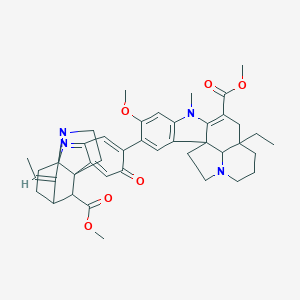 molecular formula C43H50N4O6 B017244 Methyl 12-ethyl-4-[(13Z)-13-ethylidene-18-methoxycarbonyl-4-oxo-8,15-diazapentacyclo[10.5.1.01,9.02,7.09,15]octadeca-2,5,7-trien-5-yl]-5-methoxy-8-methyl-8,16-diazapentacyclo[10.6.1.01,9.02,7.016,19]nonadeca-2(7),3,5,9-tetraene-10-carboxylate CAS No. 107290-03-9