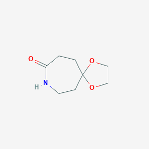 molecular formula C8H13NO3 B172440 1,4-Dioxa-8-azaspiro[4.6]undecan-9-one CAS No. 172090-55-0