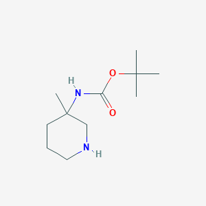 molecular formula C11H22N2O2 B172453 Tert-butyl (3-methylpiperidin-3-yl)carbamate CAS No. 169750-96-3