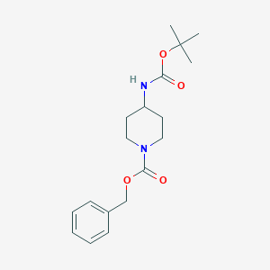 molecular formula C18H26N2O4 B172462 Benzyl 4-((tert-butoxycarbonyl)amino)piperidine-1-carboxylate CAS No. 159874-20-1
