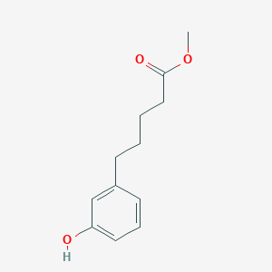 molecular formula C12H16O3 B172472 Benzenepentanoic acid, 3-hydroxy-, methyl ester CAS No. 113379-11-6