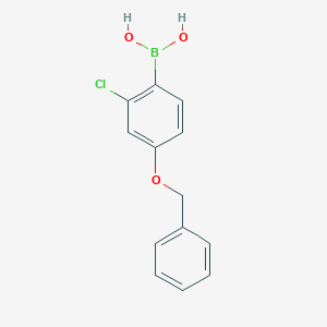 molecular formula C13H12BClO3 B172492 4-Benzyloxy-2-chlorophenylboronic acid CAS No. 1315341-82-2
