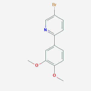 molecular formula C13H12BrNO2 B172493 5-Bromo-2-(3,4-dimethoxyphenyl)pyridine CAS No. 111770-90-2
