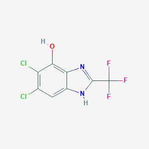 molecular formula C8H3Cl2F3N2O B017250 5,6-dichloro-2-(trifluoromethyl)-1H-benzimidazol-4-ol CAS No. 19690-31-4