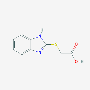 molecular formula C9H8N2O2S B172500 (2-Benzimidazolylthio)-acetic acid CAS No. 3042-00-0