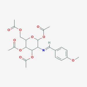 [3,4,6-Triacetyloxy-5-[(4-methoxyphenyl)methylideneamino]oxan-2-yl]methyl acetate
