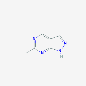 molecular formula C6H6N4 B172512 6-methyl-1H-pyrazolo[3,4-d]pyrimidine CAS No. 1276056-73-5