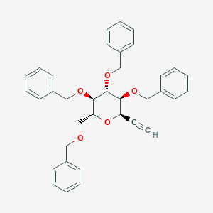molecular formula C36H36O5 B172513 (2R,3R,4R,5S,6R)-3,4,5-tribenzyloxy-2-(benzyloxymethyl)-6-ethynyl-tetrahydropyran CAS No. 139195-28-1