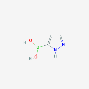 molecular formula C3H5BN2O2 B172516 1H-Pyrazol-3-ylboronic acid CAS No. 1239363-47-3