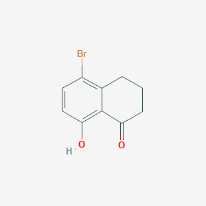 molecular formula C10H9BrO2 B172541 5-Bromo-8-hydroxy-3,4-dihydronaphthalen-1(2H)-one CAS No. 101819-51-6