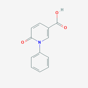 molecular formula C12H9NO3 B017255 6-Oxo-1-phenyl-1,6-dihydropyridine-3-carboxylic acid CAS No. 77837-08-2