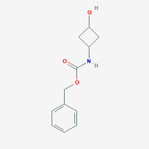 molecular formula C12H15NO3 B172550 顺式苄基 3-羟基环丁基氨基甲酸酯 CAS No. 130396-60-0