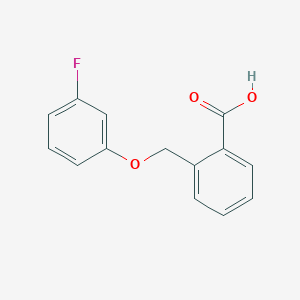 molecular formula C14H11FO3 B172564 2-[(3-氟苯氧基)甲基]苯甲酸 CAS No. 114312-47-9
