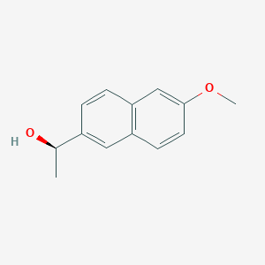 molecular formula C13H14O2 B172565 1-(6-Methoxynaphthalen-2-yl)ethanol, (+)- CAS No. 108781-65-3