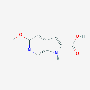 molecular formula C9H8N2O3 B172569 5-Methoxy-1H-pyrrolo[2,3-c]pyridine-2-carboxylic acid CAS No. 17288-36-7