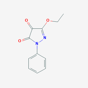 molecular formula C11H10N2O3 B172580 3-Ethoxy-1-phenyl-1H-pyrazole-4,5-dione CAS No. 197652-05-4