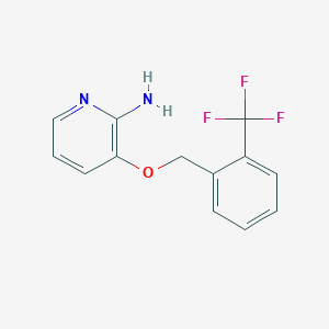 molecular formula C13H11F3N2O B172581 3-(2-Trifluoromethyl-benzyloxy)-pyridin-2-ylamine CAS No. 117523-95-2