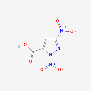 molecular formula C4H2N4O6 B172599 2,5-Dinitropyrazole-3-carboxylic acid CAS No. 198348-93-5