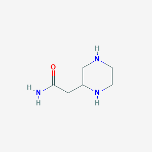 molecular formula C6H13N3O B172620 2-(Piperazin-2-yl)acetamide CAS No. 14465-85-1