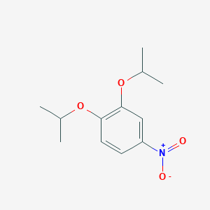 molecular formula C12H17NO4 B172623 Benzene, 1,2-bis(1-methylethoxy)-4-nitro- CAS No. 1698-99-3