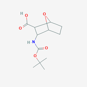 molecular formula C12H19NO5 B172624 diexo-3-tert-Butoxycarbonylamino-7-oxa-bicyclo[2.2.1]heptane-2-carboxylic acid CAS No. 1212286-70-8