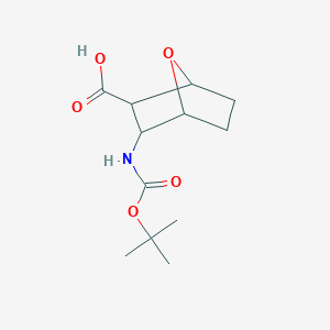 molecular formula C12H19NO5 B172624 (1R,2S,3R,4S)-3-[(2-methylpropan-2-yl)oxycarbonylamino]-7-oxabicyclo[2.2.1]heptane-2-carboxylic acid CAS No. 1212286-70-8