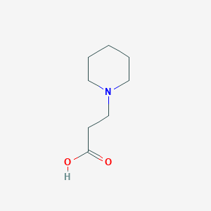 molecular formula C8H15NO2 B172629 1-Piperidinepropanoic acid CAS No. 26371-07-3