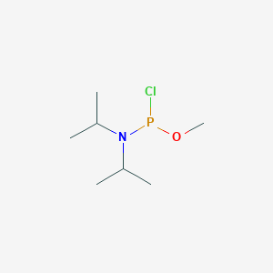 molecular formula C7H17ClNOP B017263 N-[chloro(methoxy)phosphanyl]-N-propan-2-ylpropan-2-amine CAS No. 86030-43-5
