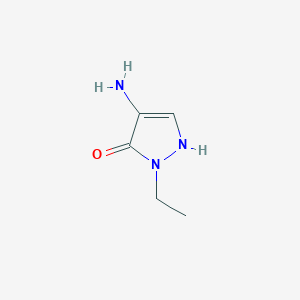 molecular formula C5H9N3O B172631 4-Amino-1-ethyl-1H-pyrazol-5-ol CAS No. 198885-81-3