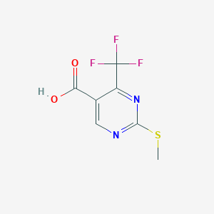 molecular formula C7H5F3N2O2S B172633 2-(Methylthio)-4-(trifluoromethyl)pyrimidine-5-carboxylic acid CAS No. 149771-17-5