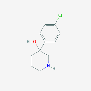 molecular formula C11H14ClNO B172635 3-(4-氯苯基)哌啶-3-醇 CAS No. 121751-79-9