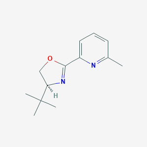 molecular formula C13H18N2O B172656 (S)-4-(tert-Butyl)-2-(6-methylpyridin-2-yl)-4,5-dihydrooxazole CAS No. 199277-80-0
