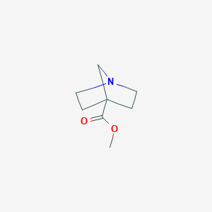 molecular formula C8H13NO2 B172675 Methyl 1-azabicyclo[2.2.1]heptane-4-carboxylate CAS No. 119102-22-6