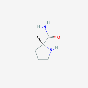 molecular formula C6H12N2O B172703 (S)-2-Methylpyrrolidine-2-carboxamide CAS No. 132235-43-9