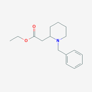 molecular formula C16H23NO2 B172738 Ethyl 1-benzyl-2-piperidineacetate CAS No. 122059-35-2