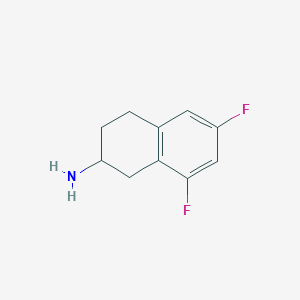 molecular formula C10H11F2N B172792 6,8-Difluoro-1,2,3,4-tetrahydronaphthalen-2-amine CAS No. 173998-65-7