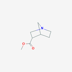 molecular formula C8H13NO2 B172800 Methyl 1-azabicyclo[2.2.1]heptane-3-carboxylate CAS No. 122684-38-2