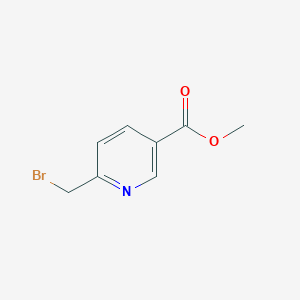 molecular formula C8H8BrNO2 B172810 Methyl 6-(bromomethyl)nicotinate CAS No. 131803-48-0