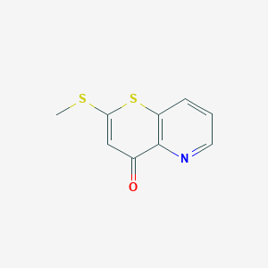 molecular formula C9H7NOS2 B172811 2-(Methylthio)-4H-thiopyrano[3,2-b]pyridin-4-one CAS No. 131109-78-9