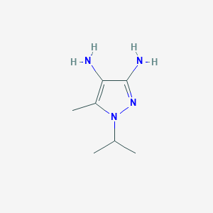 molecular formula C7H14N4 B172815 1-Isopropyl-5-methyl-1H-pyrazole-3,4-diamine CAS No. 199341-41-8