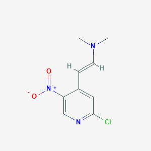 molecular formula C9H10ClN3O2 B172821 [2-(2-Chloro-5-nitropyridin-4-yl)vinyl]dimethylamine CAS No. 142078-36-2