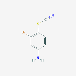 molecular formula C7H5BrN2S B172823 3-Bromo-4-thiocyanatoaniline CAS No. 16582-78-8