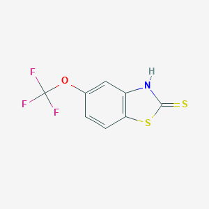 molecular formula C8H4F3NOS2 B172830 2-Mercapto-5-trifluoromethoxybenzothiazole CAS No. 155559-82-3