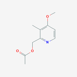 molecular formula C10H13NO3 B017284 2-Acetoxymethyl-3-methyl-4-methoxy-pyridine CAS No. 102625-98-9