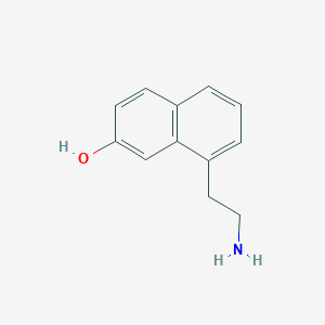 molecular formula C12H13NO B172847 2-Naphthalenol, 8-(2-aminoethyl)- CAS No. 148018-62-6