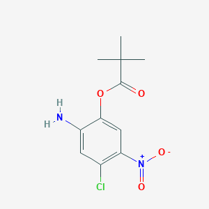 molecular formula C11H13ClN2O4 B017287 2,2-Dimethylpropionic acid 2-amino-4-chloro-5-nitrophenyl ester CAS No. 102405-48-1