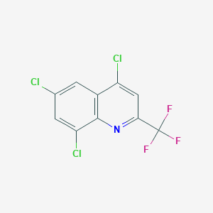 molecular formula C10H3Cl3F3N B172874 4,6,8-Trichloro-2-(trifluoromethyl)quinoline CAS No. 18706-37-1